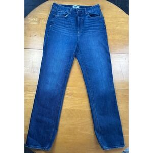 PAIGE Stella High Rise Straight Leg Jeans Medium Wash Blue Denim Size 31